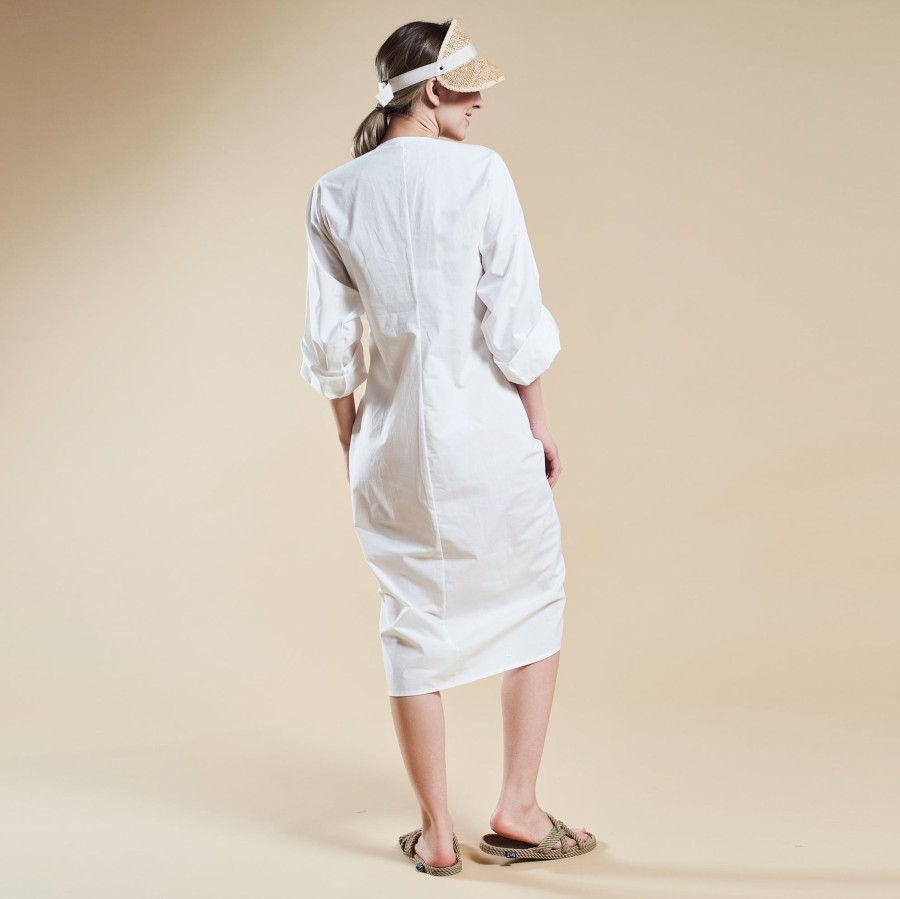 Frau MYMARINI Kleider | Pareo Dress Classic White Classic-White