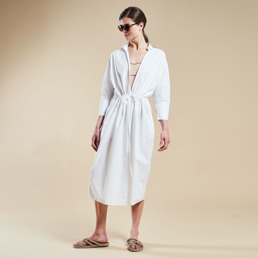 Frau MYMARINI Kleider | Big Shirt Dress Classic White Classic-White