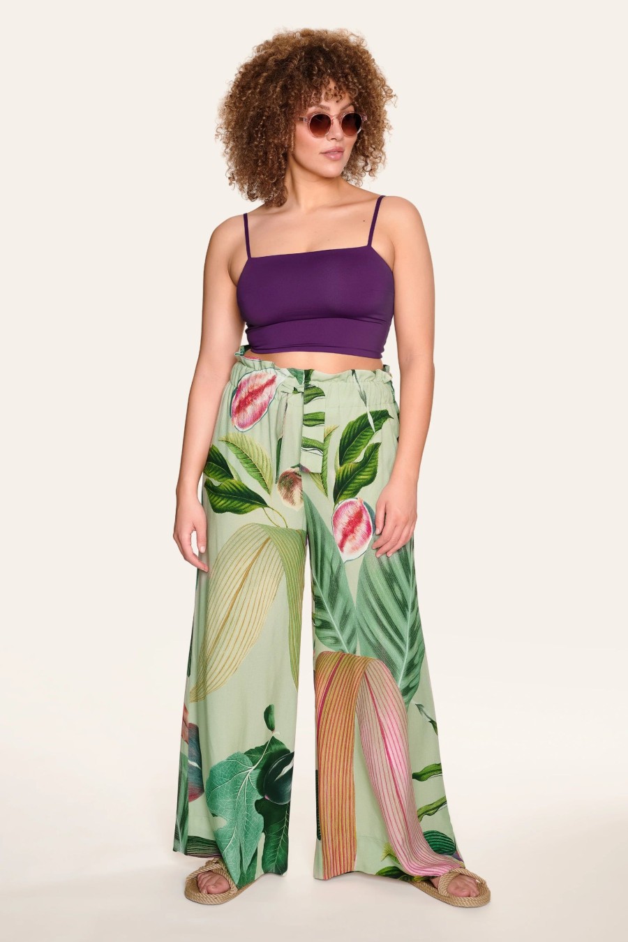 Frau MYMARINI Shorts & Hosen | Flowing Pants 24 Tropical-Print