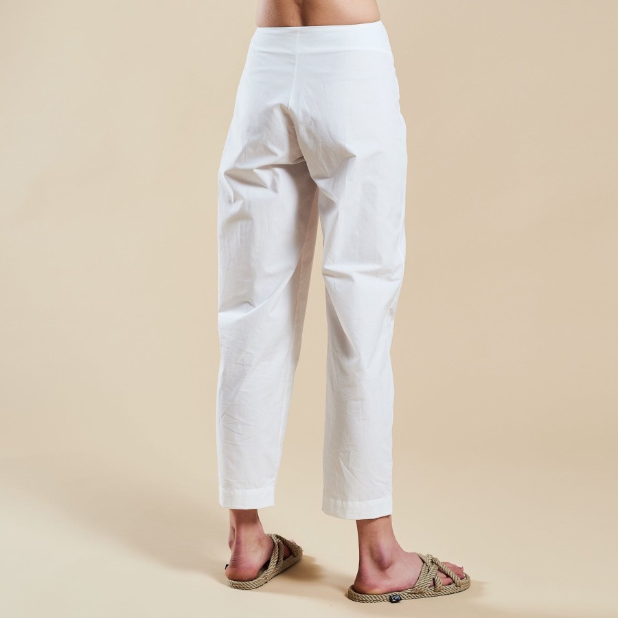 Frau MYMARINI Shorts & Hosen | Summer Pareo Pants Classic White Classic-White