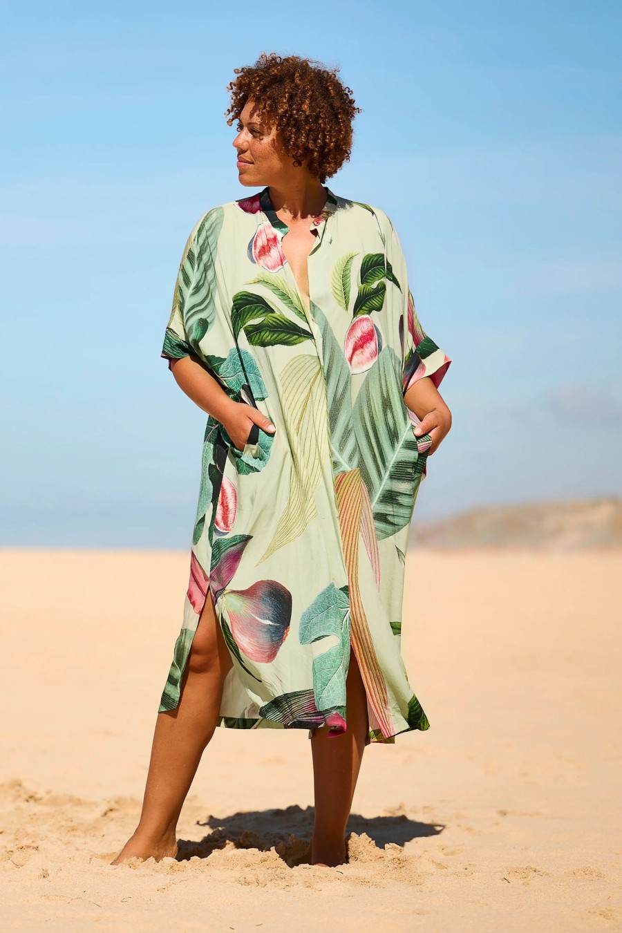 Frau MYMARINI Kleider | Airy Tunic 24 Tropical-Print