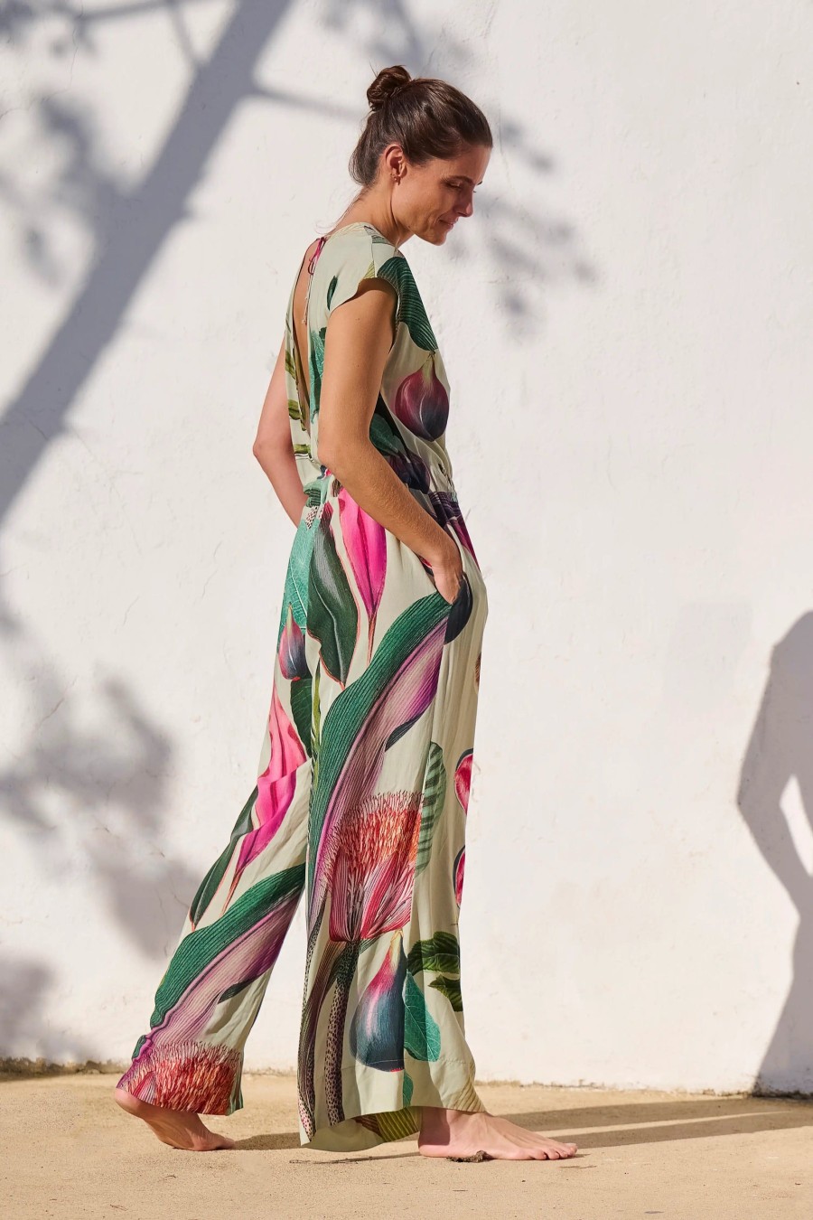 Frau MYMARINI Kleider | Flowing Overall 24 Tropical-Print